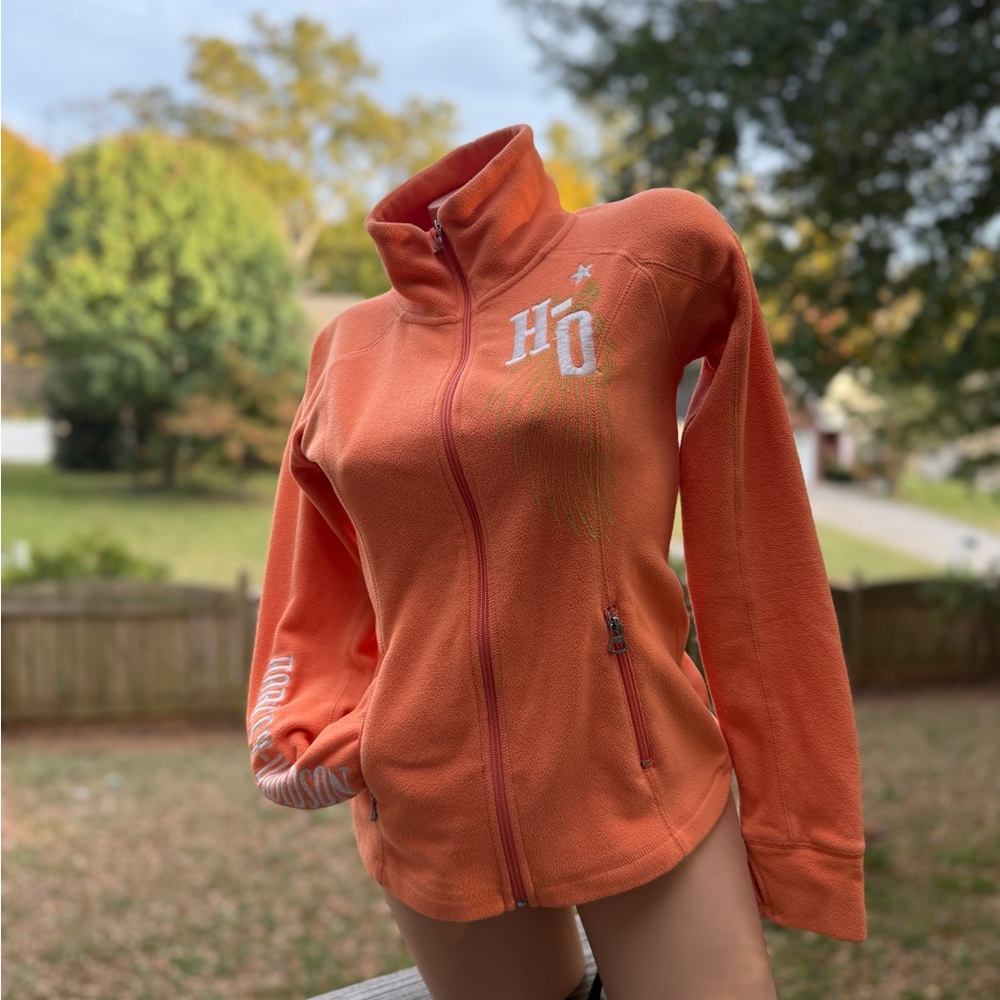 Harley Davidson Ladies Orange Full Zip Fleece